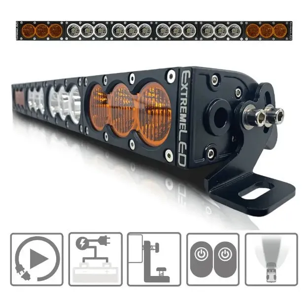 Extreme LED X6 Series Amber and White LED Light Bars (All Sizes)