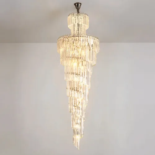 Geminus XT Long Crystal Chandelier