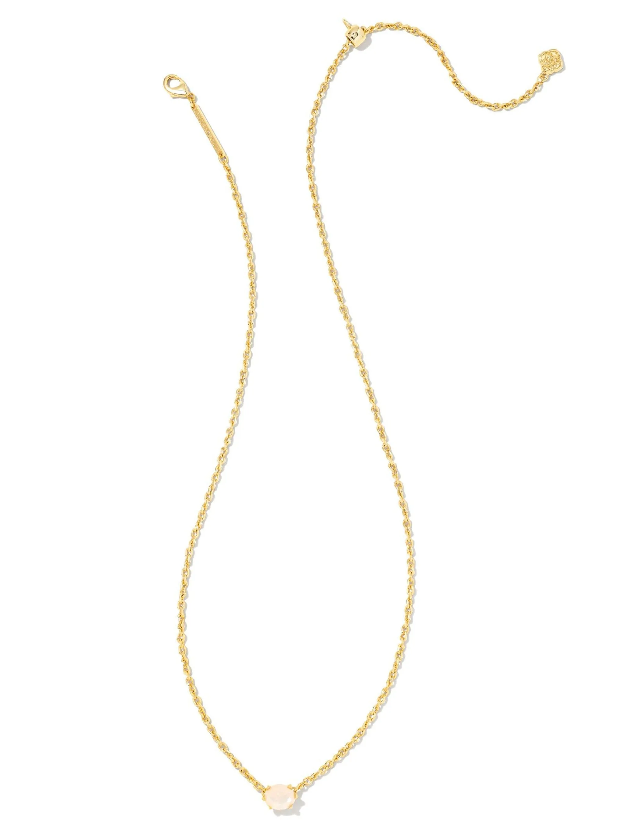 Kendra Scott Cailin Pendant Necklace - Gold Champagne Opal Crystal