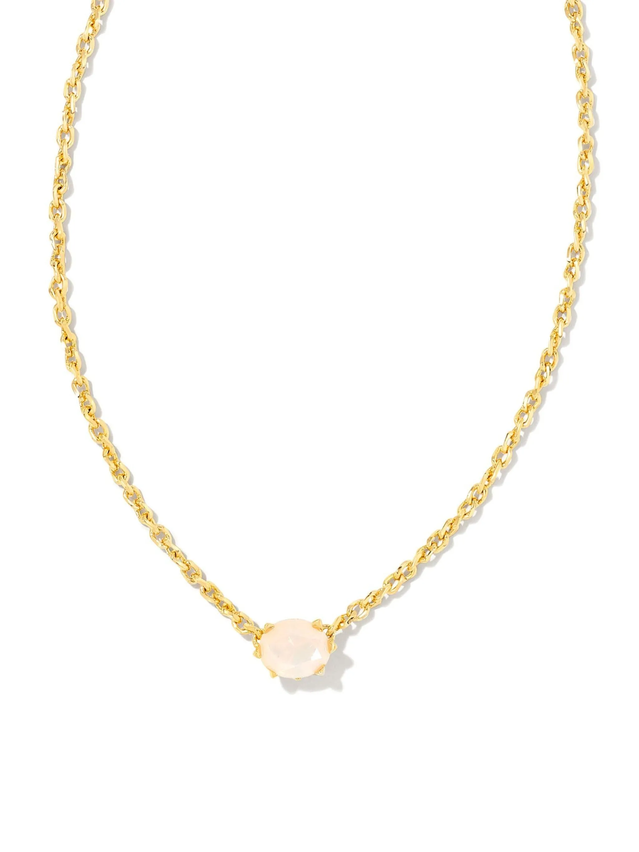 Kendra Scott Cailin Pendant Necklace - Gold Champagne Opal Crystal