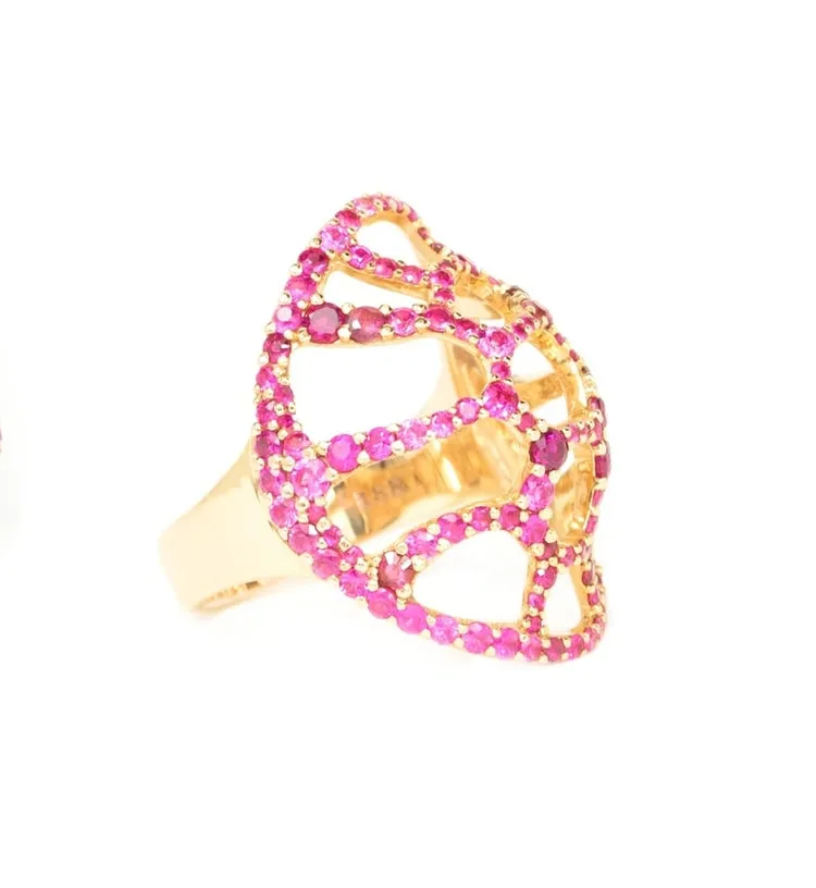 La Tortuga Cocktail Ring Pink