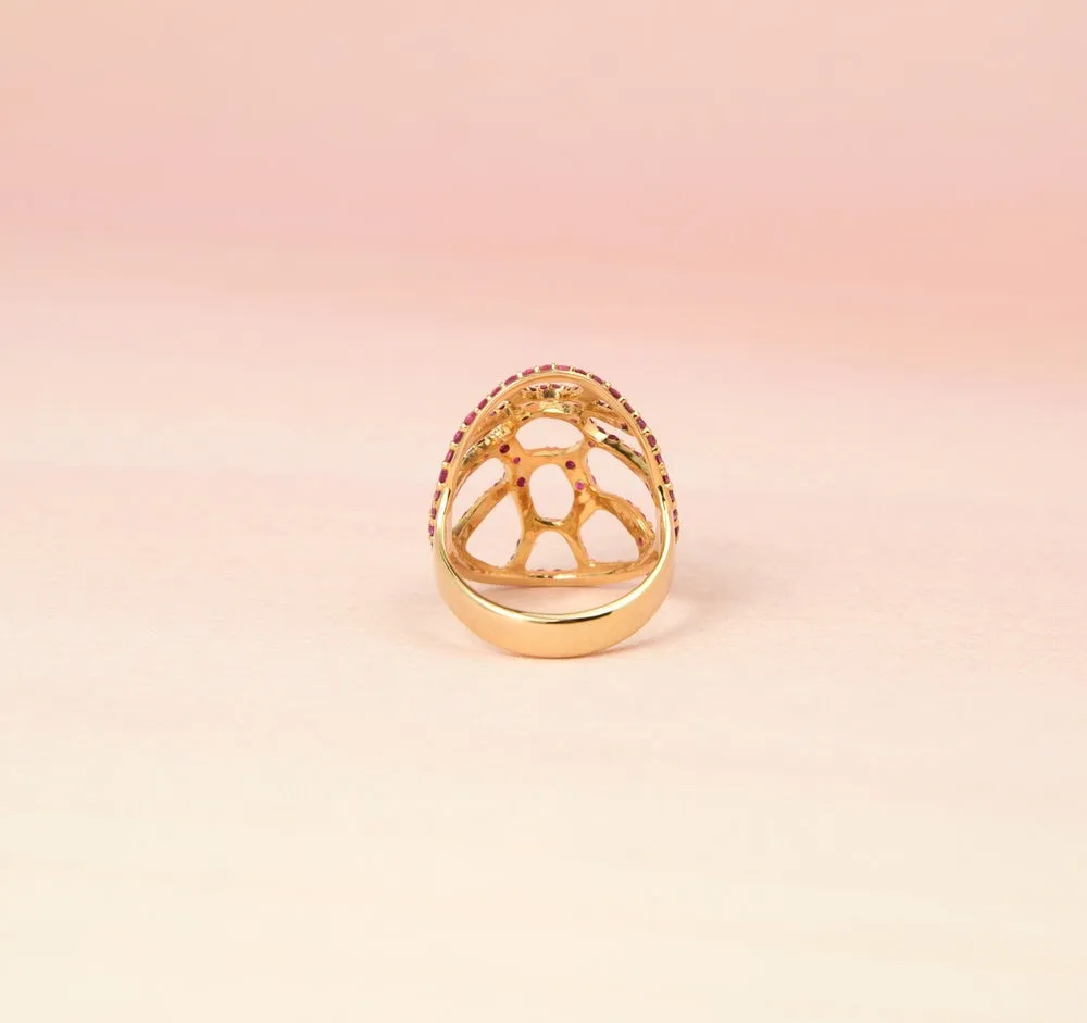 La Tortuga Cocktail Ring Pink