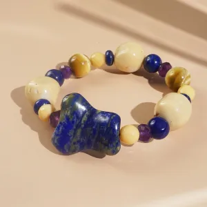 Lapis Lazuli, Amethyst, Ivory Opal Mixed Gemstones