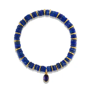 Lapis Lazuli Reiki Healing Heishi Beaded Gemstone Bracelet