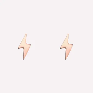 LIGHTNING BOLT STUD EARRINGS IN ROSE GOLD