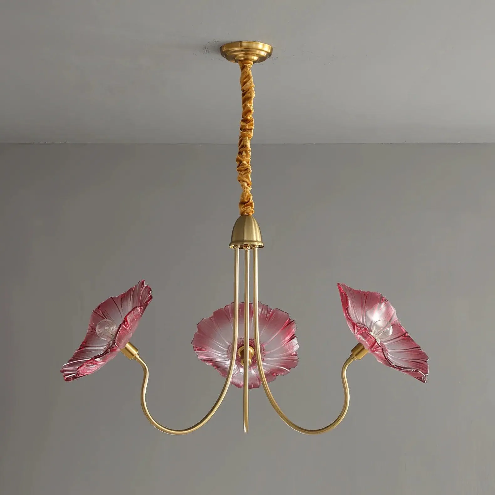 Lotus Leaf Glass Chandelier