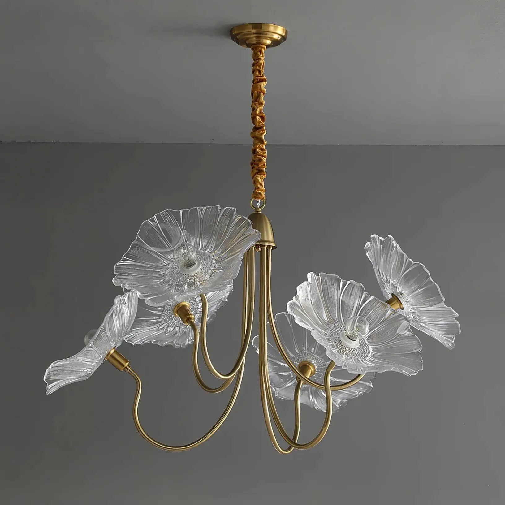 Lotus Leaf Glass Chandelier