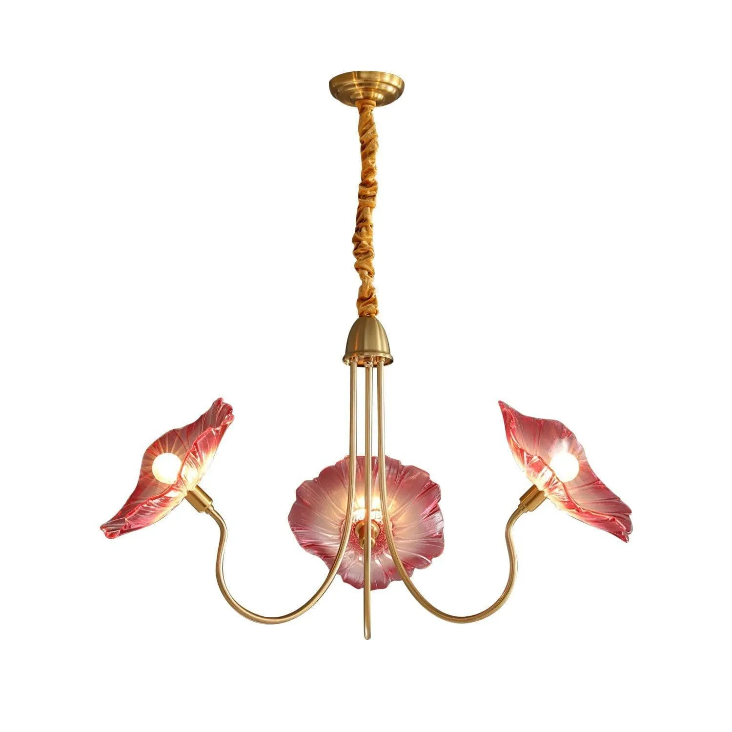 Lotus Leaf Glass Chandelier