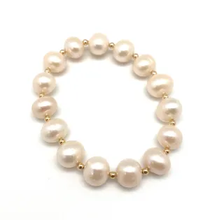 Margareta pearl bracelet, gold