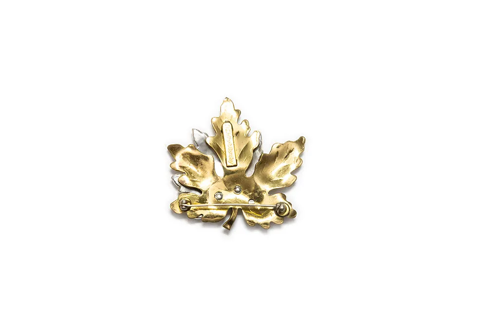 McCLELLAND BARCLAY Maple Leaf with Diamanté Brooch