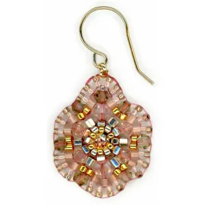 MIGUEL ASES  Cherry Quartz and Dusty Rose Simple Drop Earrings