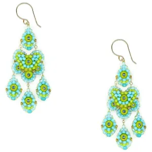 Miguel Ases Turquoise Mini 3 Drop Chandelier