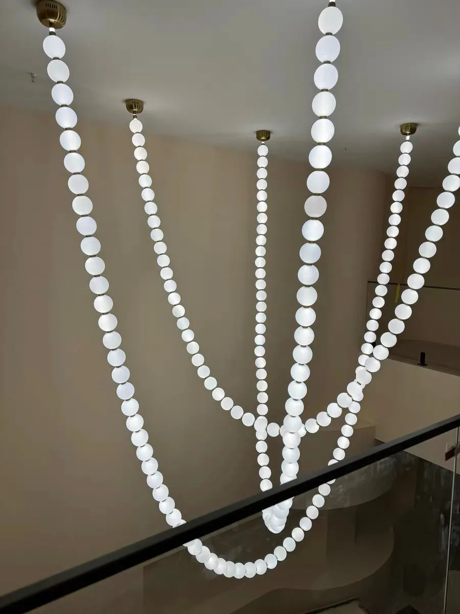 Modern Creative Pearl Necklace Chandelier