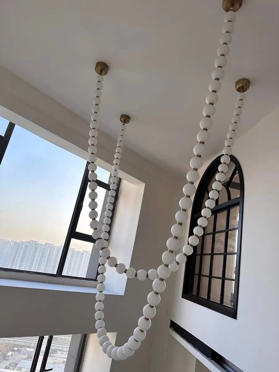 Modern Creative Pearl Necklace Chandelier