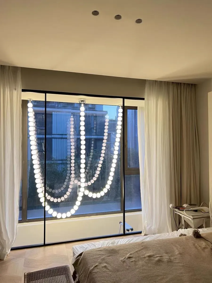 Modern Creative Pearl Necklace Chandelier