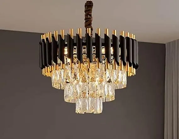 Modern Luxury Multi-Tier Oval/Round Crystal Tiered Chandelier