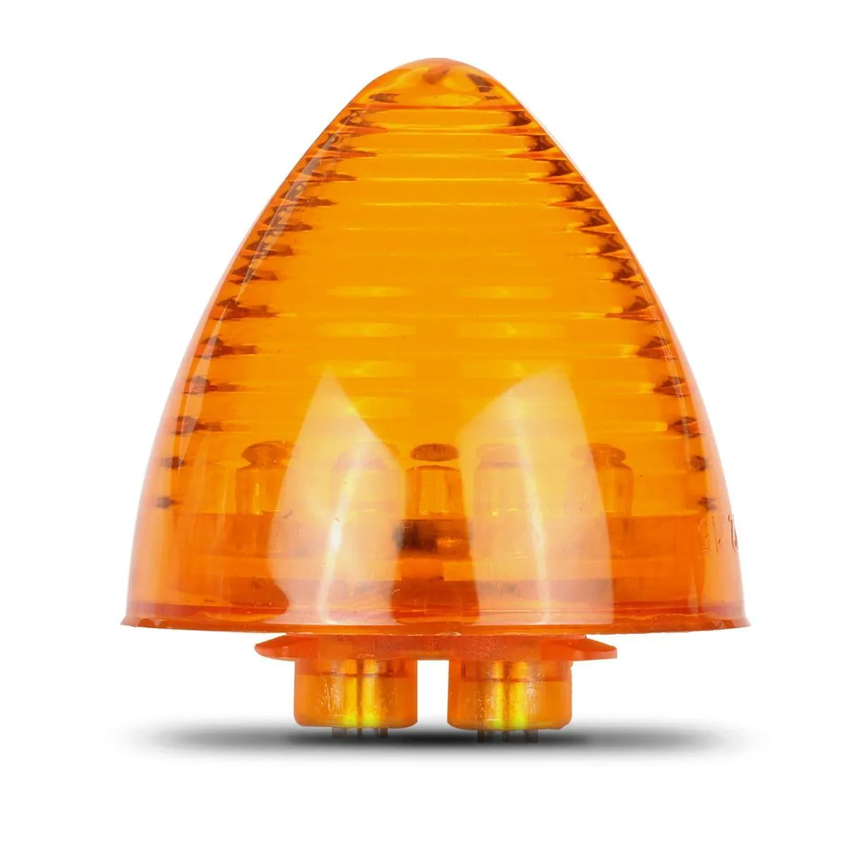 Partsam 10 Amber 2" Round Side Marker Light Beehive Cone Light 9 Diodes Sealed Multifunctional LED Beehive Light Truck Trailer Rear Tracking Light