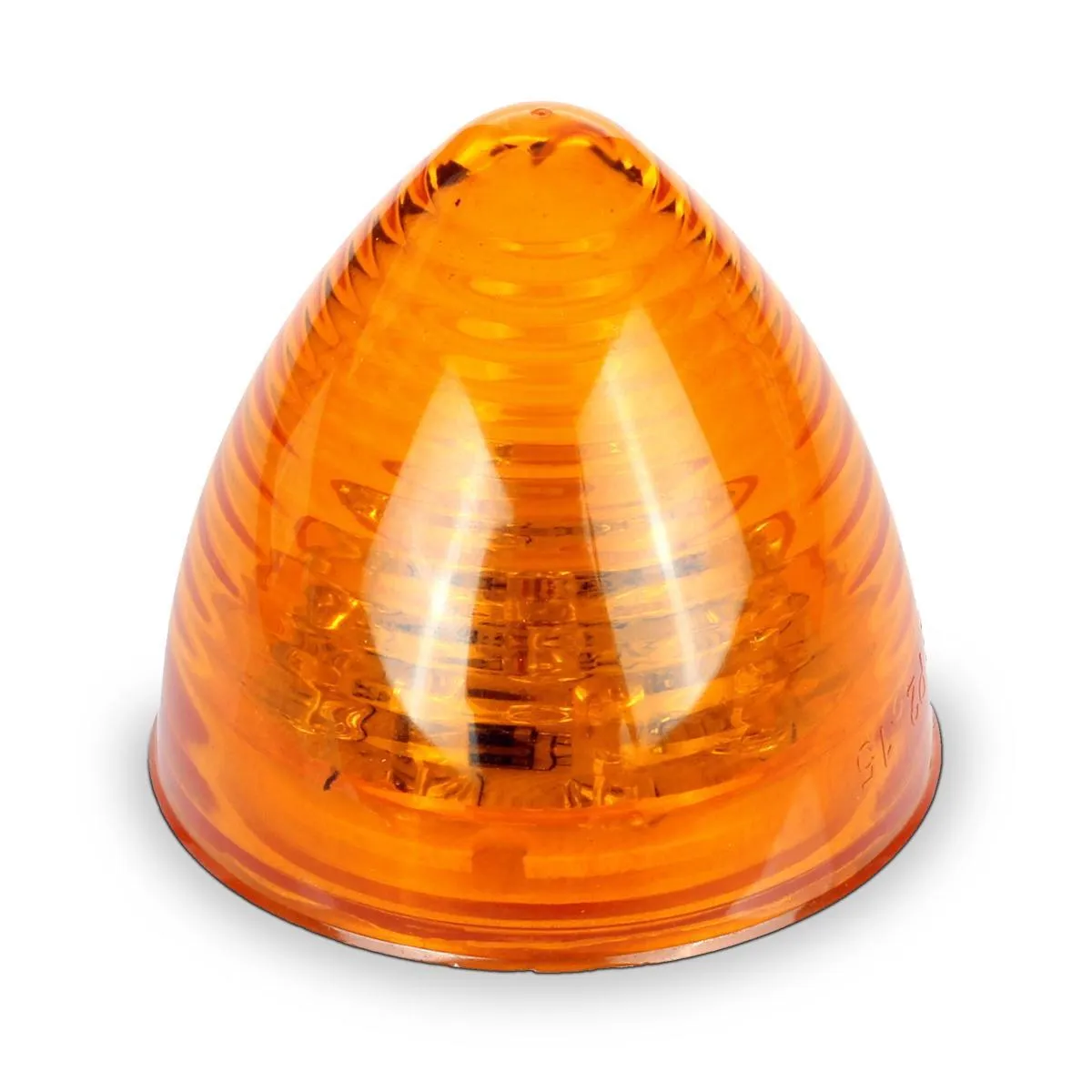 Partsam 10 Amber 2" Round Side Marker Light Beehive Cone Light 9 Diodes Sealed Multifunctional LED Beehive Light Truck Trailer Rear Tracking Light