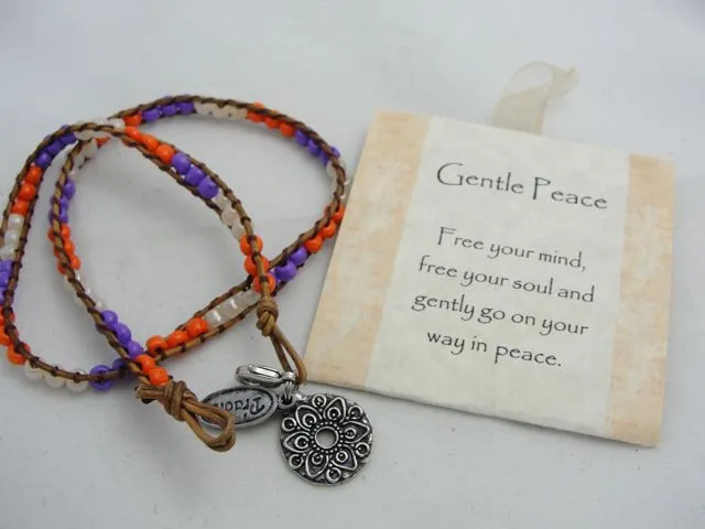 Praols Story Bracelets Gentle Peace Beaded Wrap Bracelet