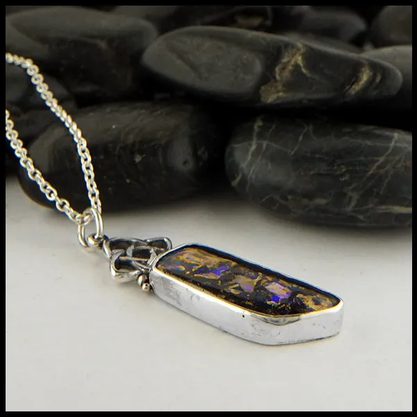 Queensland Boulder Opal Matrix Pendant