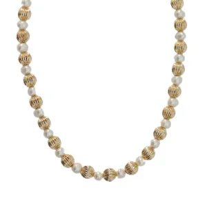 "EVELYN" 14k gold-filled & pearl beaded Choker/Necklace