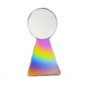 RAINBOW MIRROR KEYHOLE BROOCH - THRU THE KEYHOLE, 2002