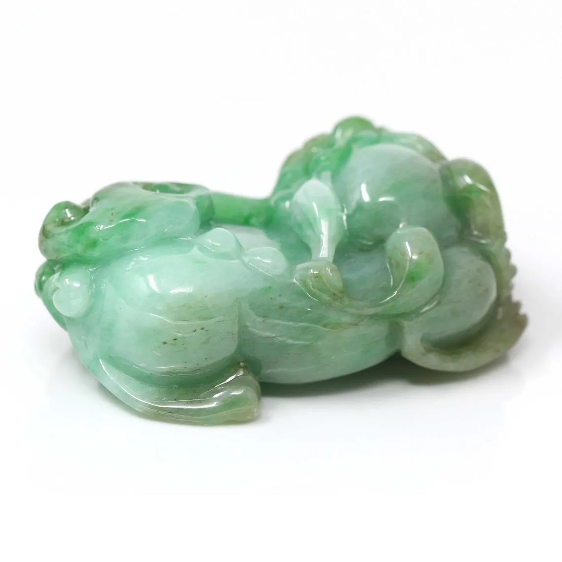 RealJade® "Lucky Pi Xiu" Green Jadeite Jade PiXiu Pendant Necklace (Feng Shui Lucky) JN07