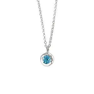 Ripple Necklace with Blue Topaz