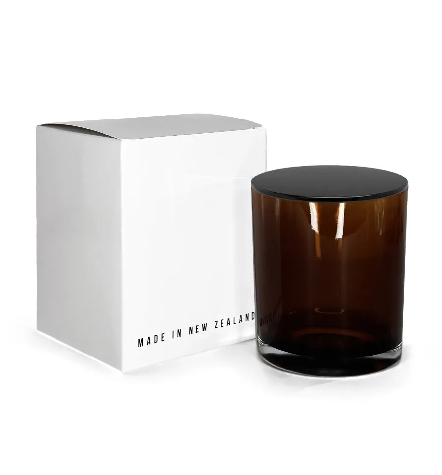 Small Classic Tumbler - Dark Amber Inner Spray Jar with Black Metal Tumbler Lid 145mls