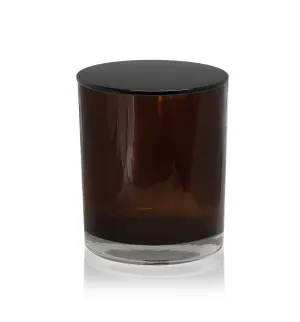 Small Classic Tumbler - Dark Amber Inner Spray Jar with Black Metal Tumbler Lid 145mls