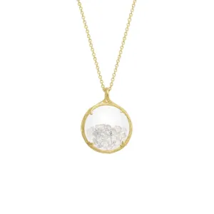 Small Vermeil White Topaz Shaker Necklace