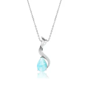 Sterling Silver Larimar Glamour Pendant by Alamea