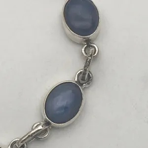 Sterling Silver Semi precious mid blue stone