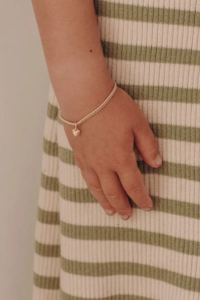 Sweetheart Lace Chain Bracelet -  Gold