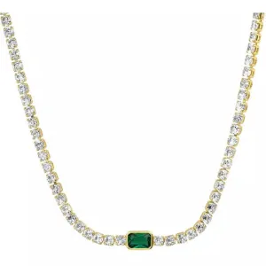 TAI Emerald  CZ Tennis  Necklace