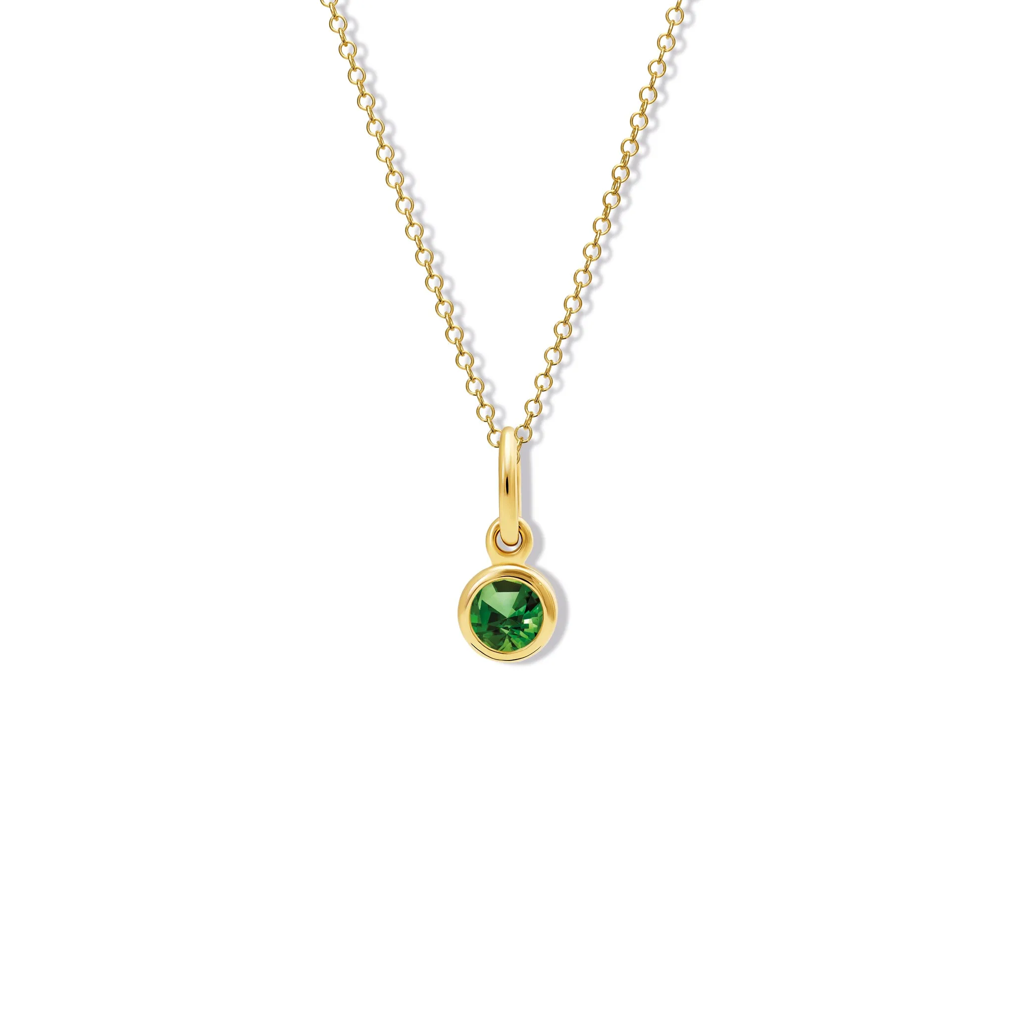 Talya Necklace Pendant Yellow Gold - Chrome Diopside