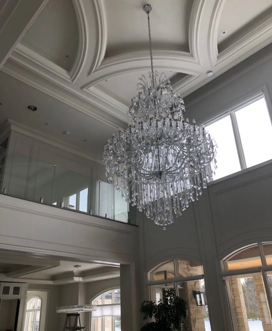 Traditional Candle Crystal Chandelier for Staircase/Foyer/Living Room/Villa