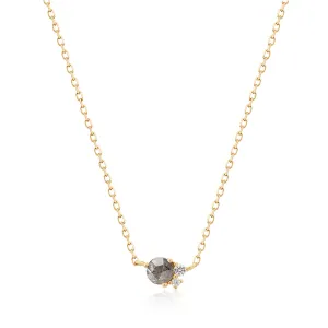 TWILA | Grey Diamond and White Sapphire Necklace