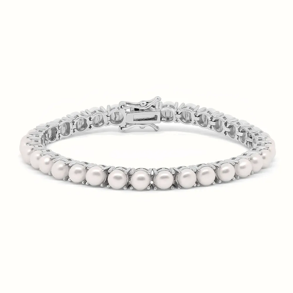 Women's Vermeil Pearl Tennis Bracelet