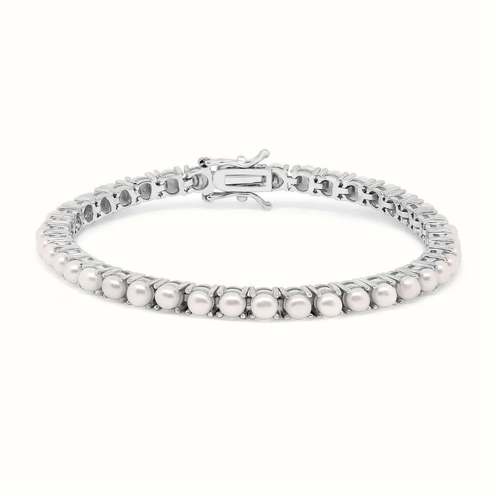 Women's Vermeil Pearl Tennis Bracelet