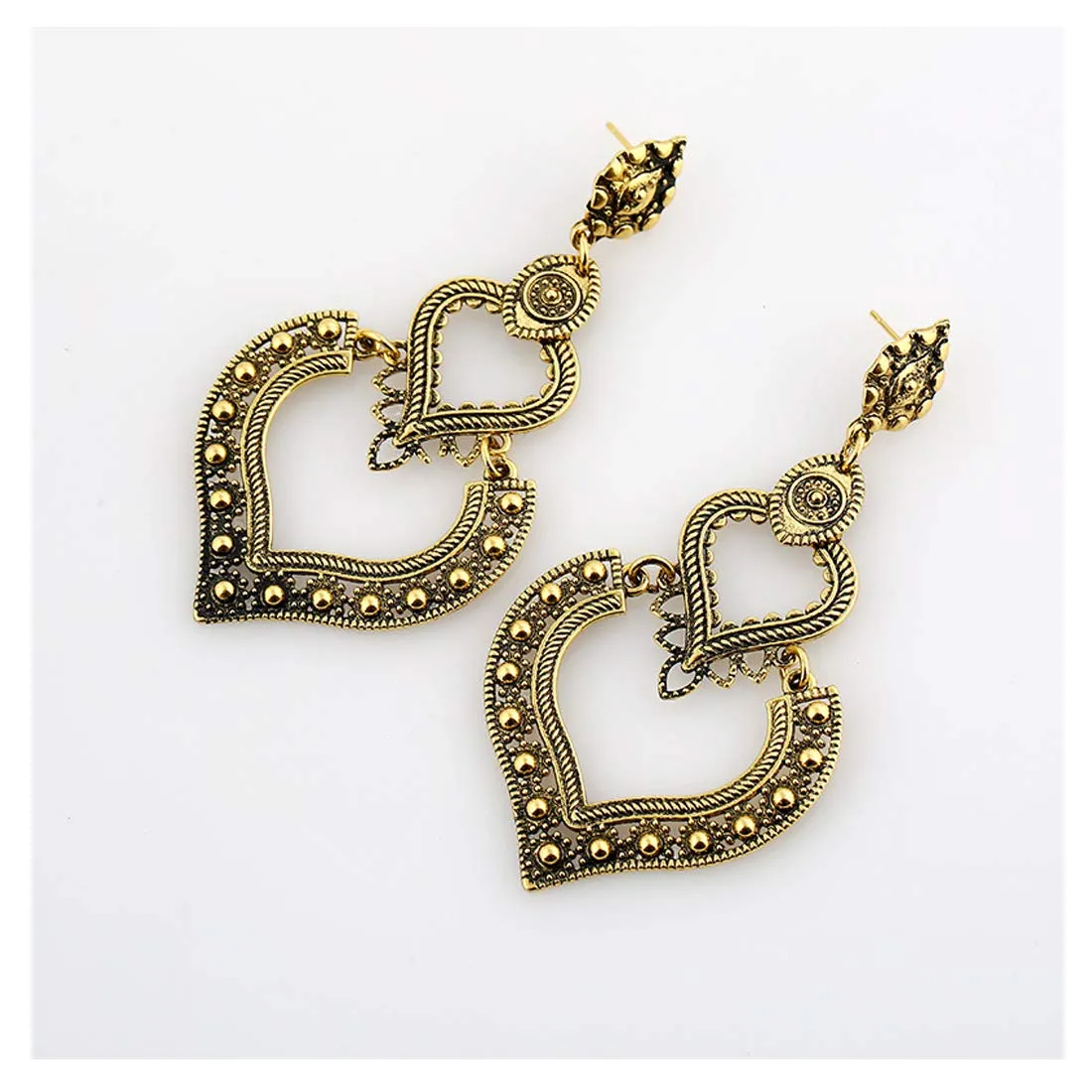 Yellow Chimes Oxidized Golden Chandelier Earring for Women & Girls